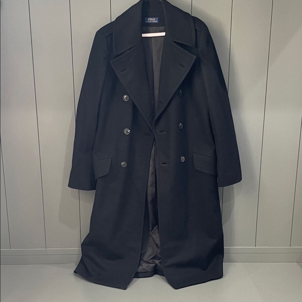Ralph Lauren  dark Navy Double-Breasted wool  Coat